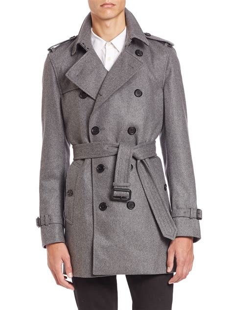 mens large burberry trench coat|Burberry cashmere trench coat men's.